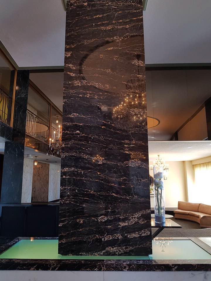 Black & Gold Fireplace Dente Trading