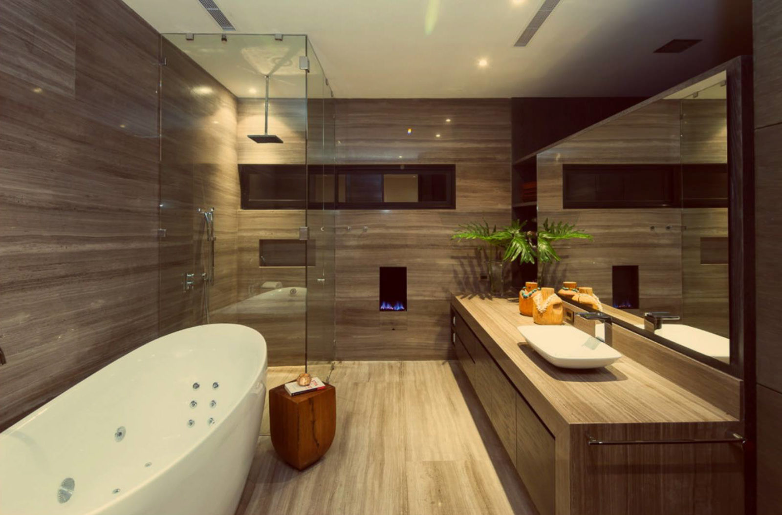 Noce Travertine Bathroom - Dente Trading